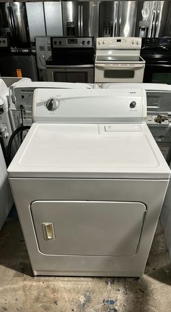 White Kenmore Dryer with AutoDry Feature