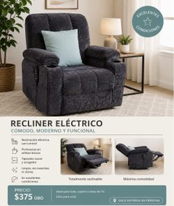 Beautiful electric recliner like new in Great condition super clean $155 cash only not delivery