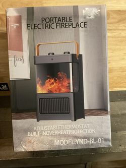 Portable Electric Heater With Faux Fire
