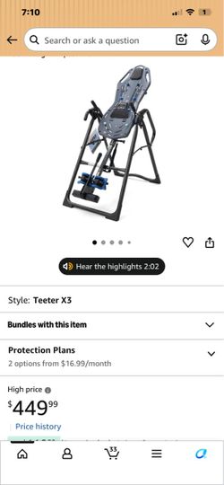 Teeter X3 Inversion Table