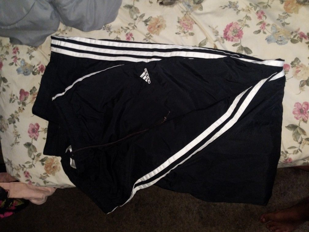 Adidas Track Thick Windbreaker Pants Black Medium Women's