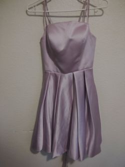 Purple satin dress