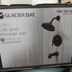 Tub/Shower Faucet, Matte Black, Glacier Bay 