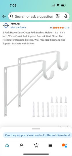 Closet Rod Brackets 