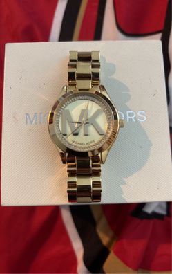Mk Stainless Steel Gold Watch