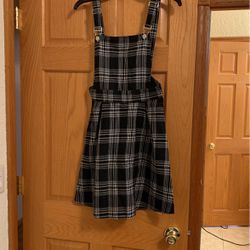 Overall Plaid Dress