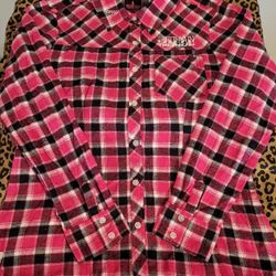 Womens Flannel Button Up