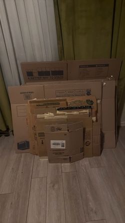 Lot of Used Cardboard Moving Boxes