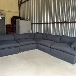 Navy Power Reclining Sectional