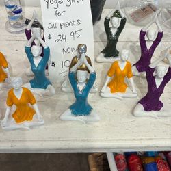 Yoga Girl Statues For Moss Or Airplant