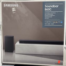 Samsung Soundbar B63C - DOLBY DIGITAL 5.1 / DTS VIRTUAL: BUILT-IN CENTER SPEAKER BLUETOOTH® TV CONNECTION* SUBWOOFER INCLUDED GAME MODE $149.99