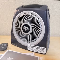 Vornado AWRH Electric Space Heater Remote Digital Display Timer Gray