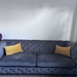 Gray Tufted Sofa for Sale! Great Condition!