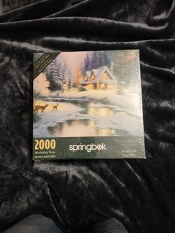 Puzzle Snow Cottage Thomas Kinkade