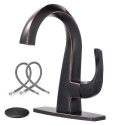 Brass Single Handle Single Hole Bathroom Faucet : $87.97