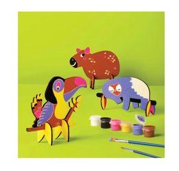 3ct Wood 3D Animal Painting Craft Activity Kit - Mondo Llama