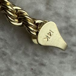 14K Gold Filled Rope Bracelet