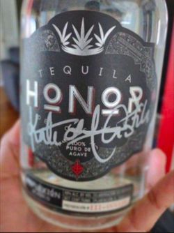 Kate Del Castillo autograph tequila honor empty bottle