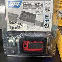 Digital In Line Fuel Meter 