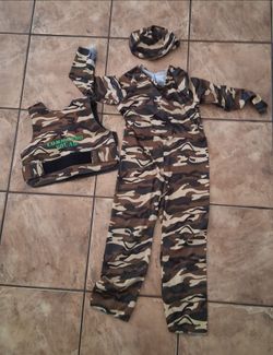 Boys camo army military costume 6/8