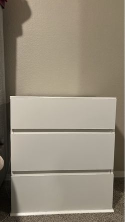 white 3 drawer dress