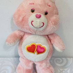 Vintage "LOVE-A-LOT" CARE BEAR 13" Plush 1983 Kenner EUC
