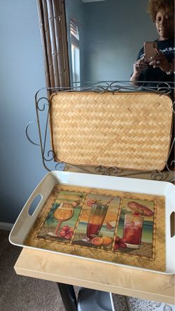 Decorative serving trays