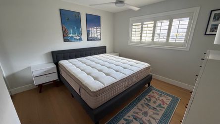 DreamCloud King Mattress + Upholstered King Bed Frame