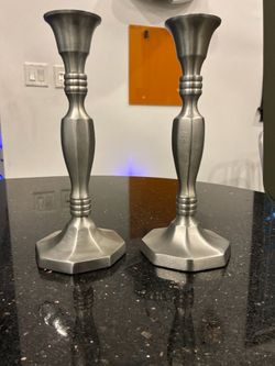YANKEE CANDLE PEWTER CANDLESTICKS