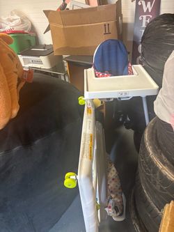 baby walker and high chair