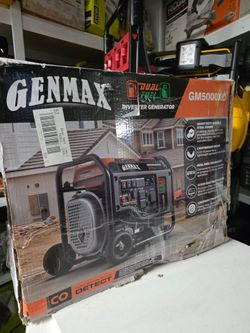 GENERATOR GENMAX
5000-Watt Dual Fuel Recoil Start Gas Propane Powered Generator with 159 CC Engine