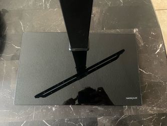 Black Tempered Glass TV Stand Base