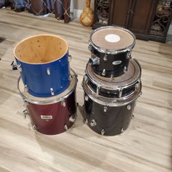 Drum Shell Lot, Floor Toms, Rack Toms, and Snare Drum 