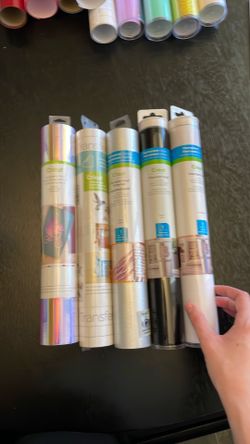 CRICUT Assorted Adhesive Vinyl + Transfer Tape Rolls UNOPENED