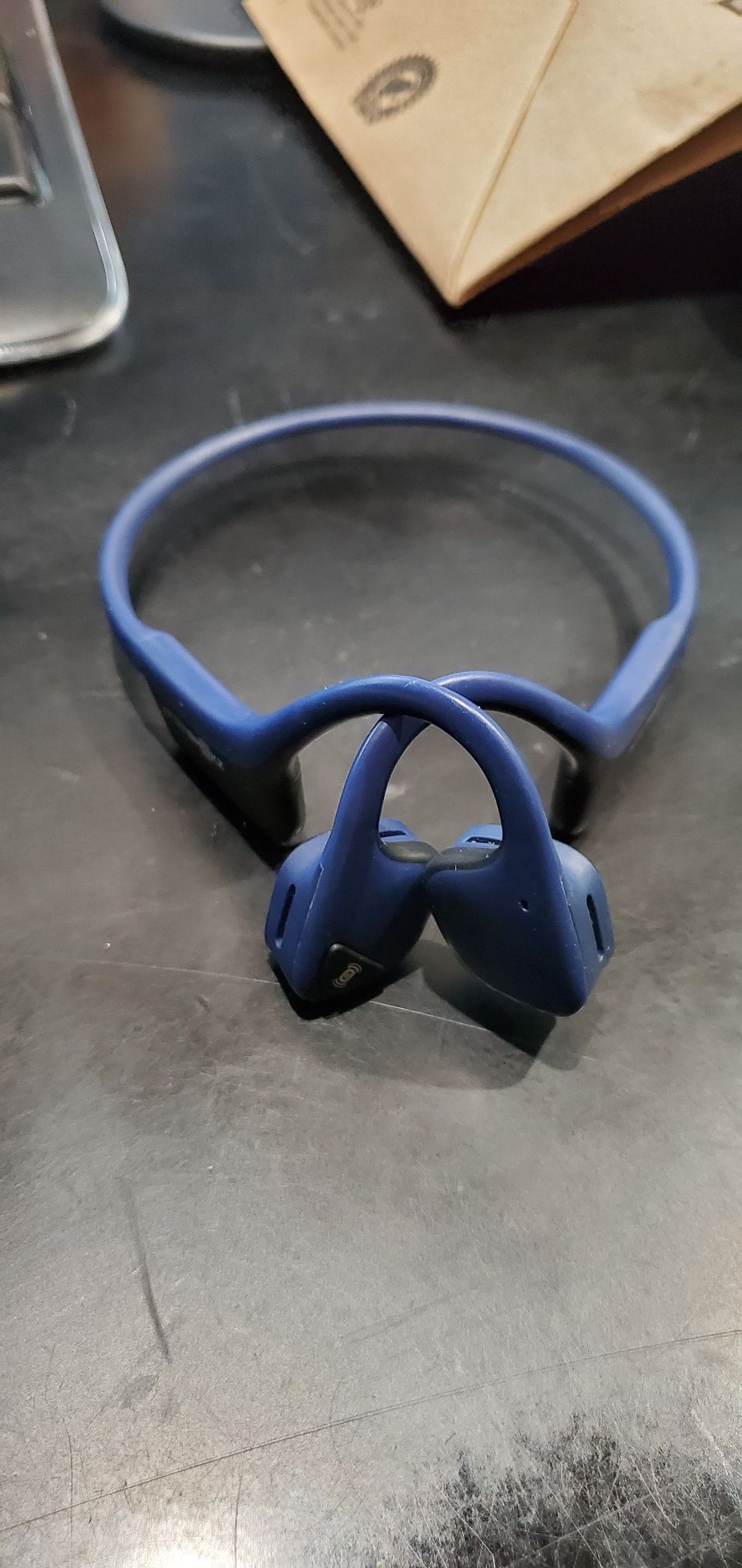 AfterShokz Air Open Ear Wireless Bone Conduction Headphones, Midnight Blue, AS650MB
