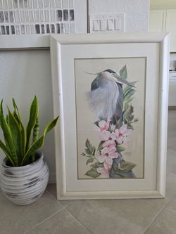 Large signed limited edition framed print "Marshmallow Blue" by Art LaMay; 
Numbered 743/1800