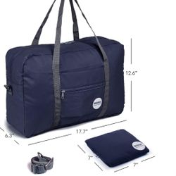 Foldable Duffel Bag Blue
