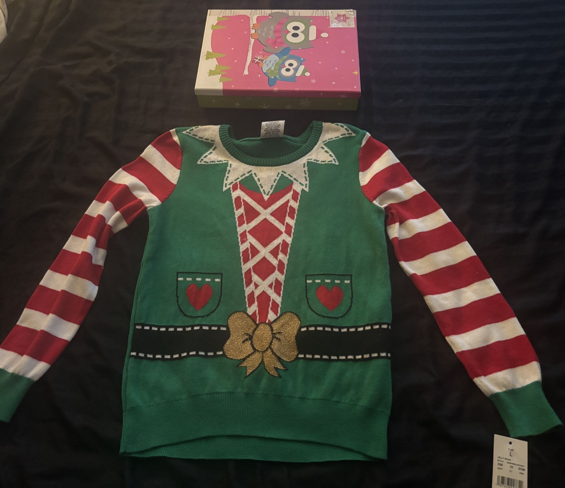 Christmas Sweater For Kids Size Large New W Tags