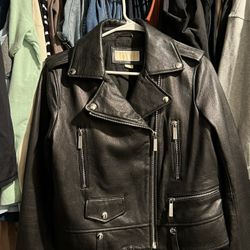 Michael Kors Leather Moto Jacket