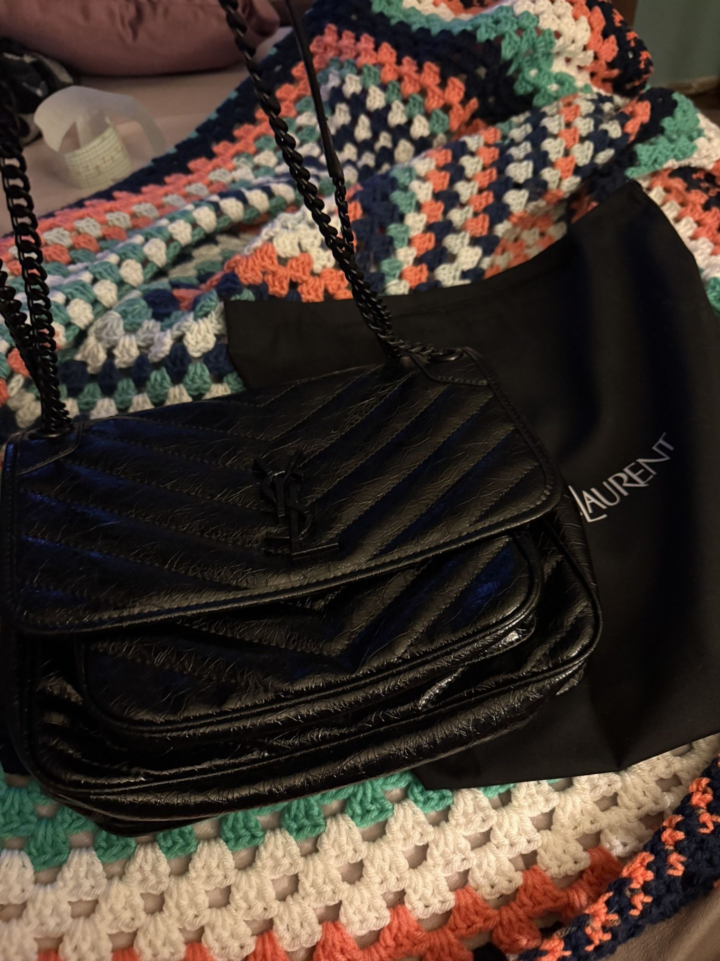 Black Shoulder Or Crossbody YSL