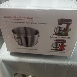 Stainless Steel Mixer Bowl 7 qt bowl -Lift Stand Mixer ! Like New!