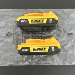 NEW Dewalt 2.0Ah Battery Set (20-Volt) $70 For BOTH Batteries