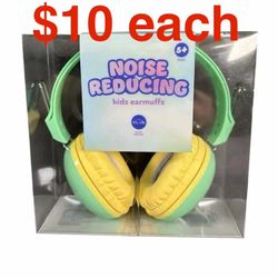 Vivitar Green and Yellow Noise Reducing Kids Earmuffs Age 5+ New