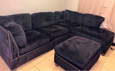 Black sectional couch