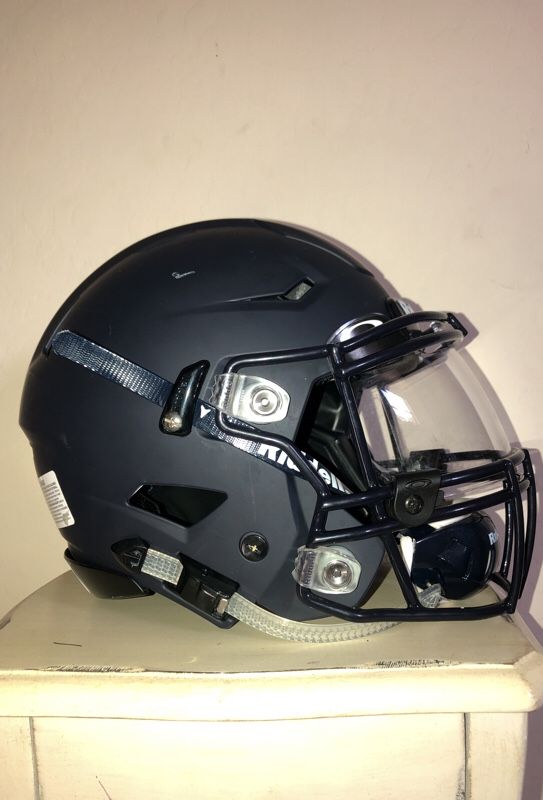 Riddell Speedflex football helmet w/ visor, Navy Blue for Sale in