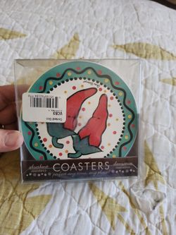 Thirstystone Red Chile Ceramic Coasters-NEW in Original Box