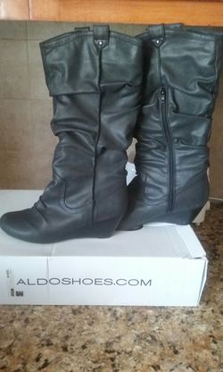 Name brand ALDO boots.
