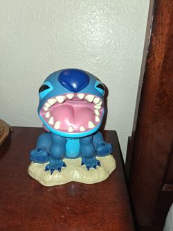 Vintage Disney Stitch 7" Plastic Coin Bank