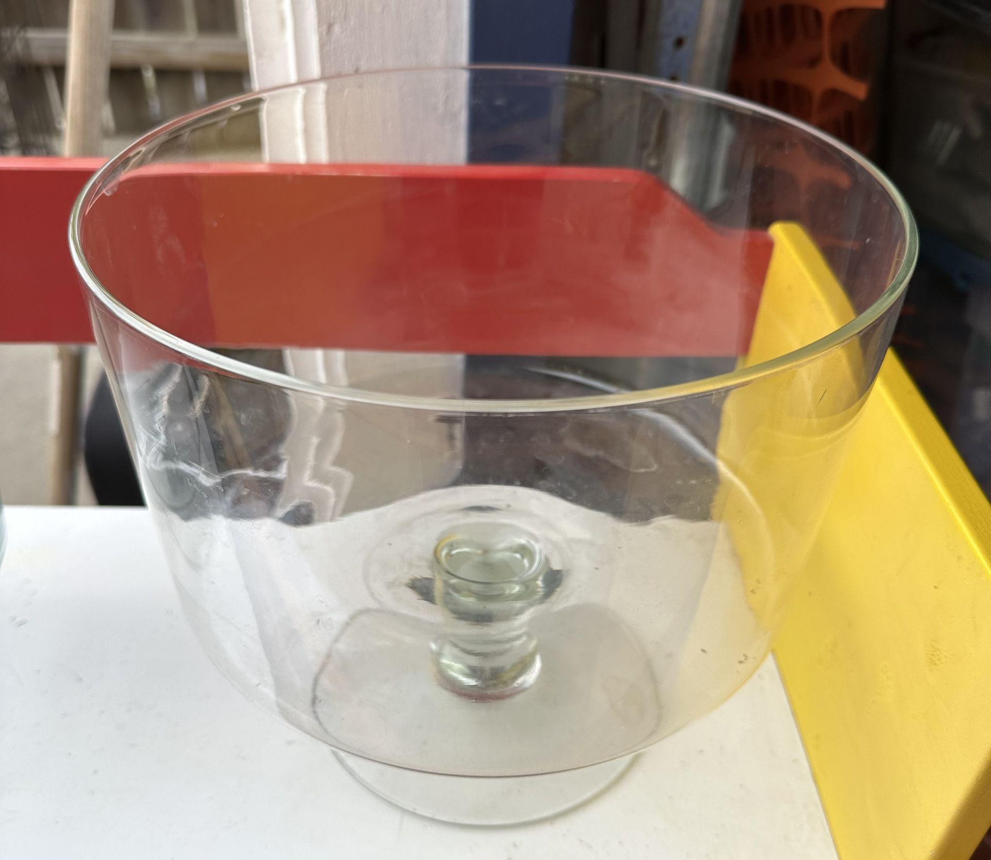 Glass Cup One Big One And One Med Size.