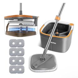 Mop + Bucket Set (Spin Mop With Dirt Water Separation)
